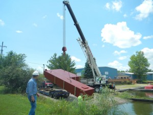 One part of the spud barge