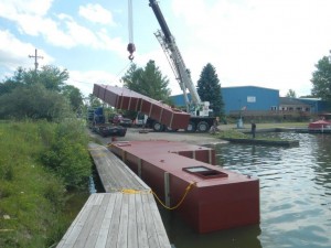 Second part of spud barge