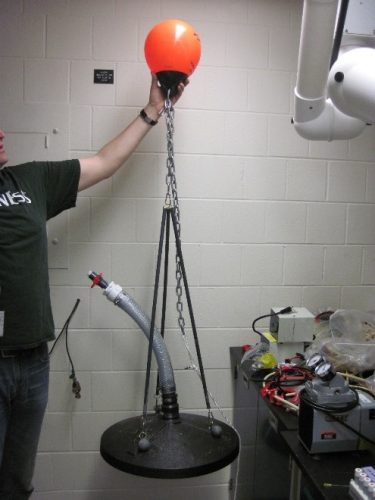 Figure 1: Methane bubble collectors. One collector will be deployed below each buoy.